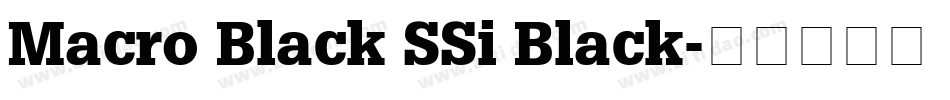 Macro Black SSi Black字体转换